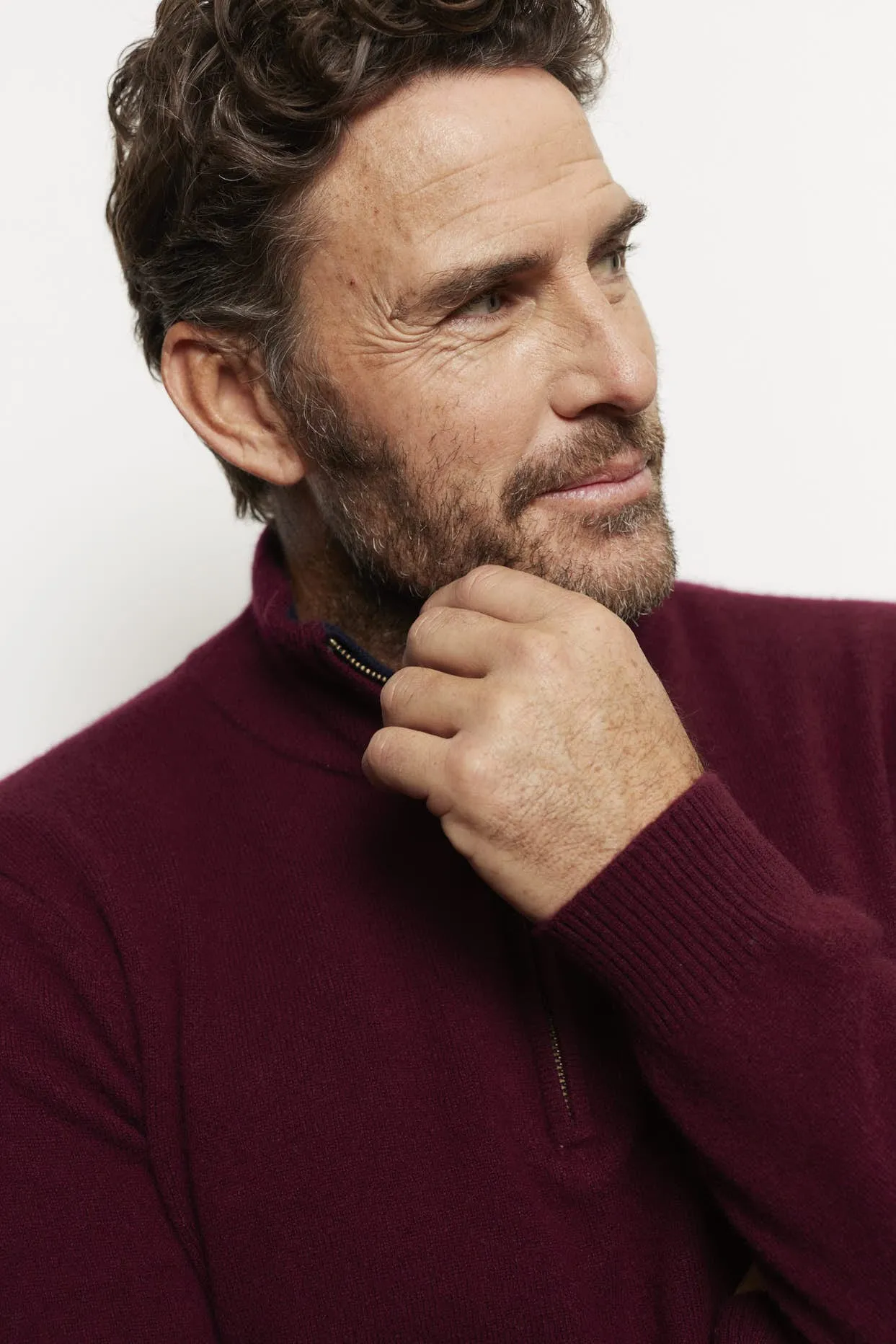 Ricky Cashmere Sweater in Burgundy
