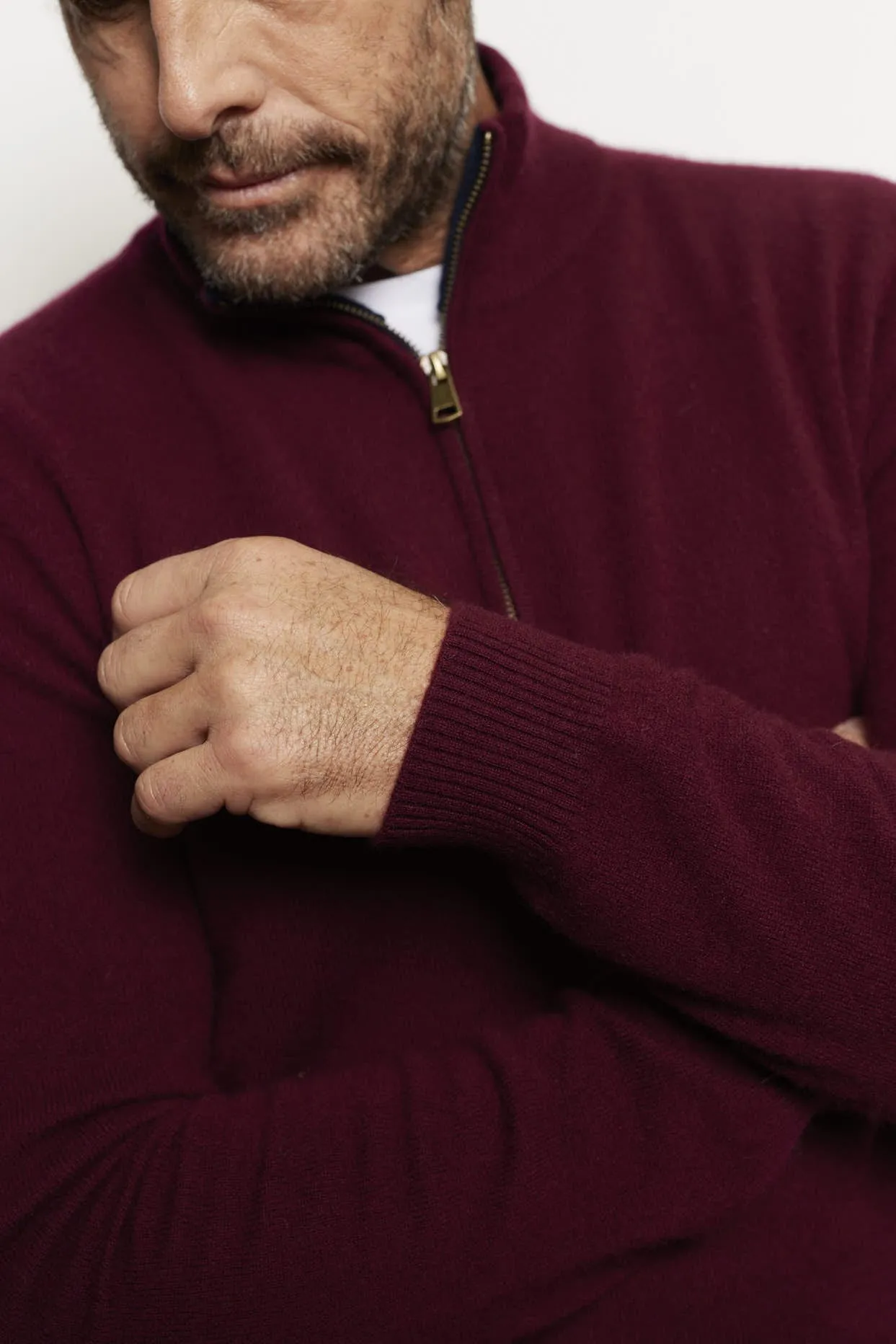Ricky Cashmere Sweater in Burgundy