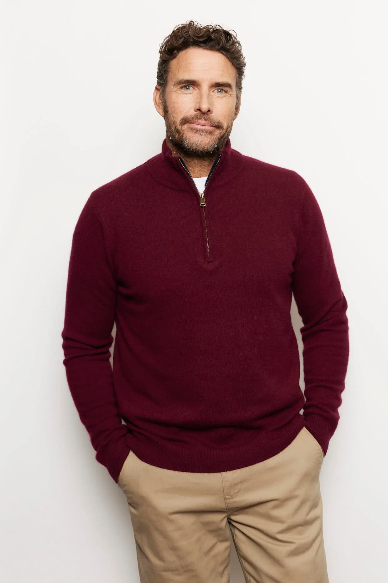 Ricky Cashmere Sweater in Burgundy