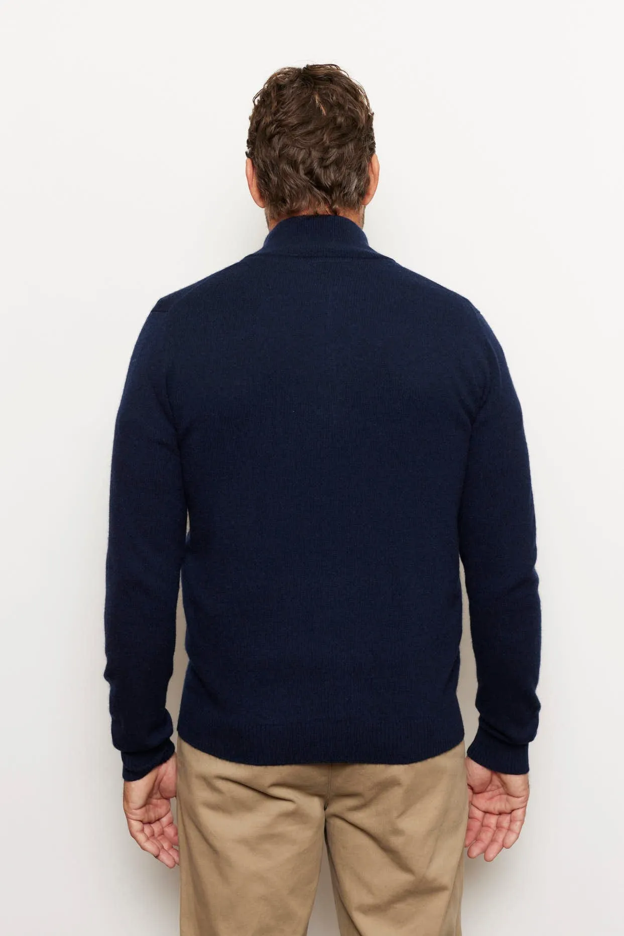 Ricky Stripe Cashmere Sweater in Navy