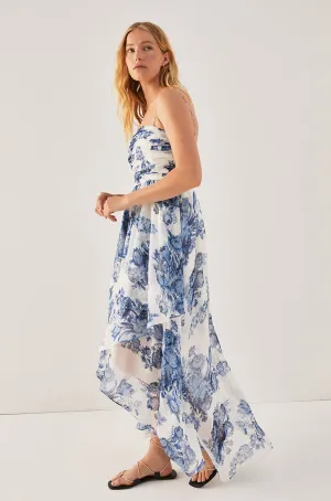 Rosarium Fleur Silk Linen Maxi Dress