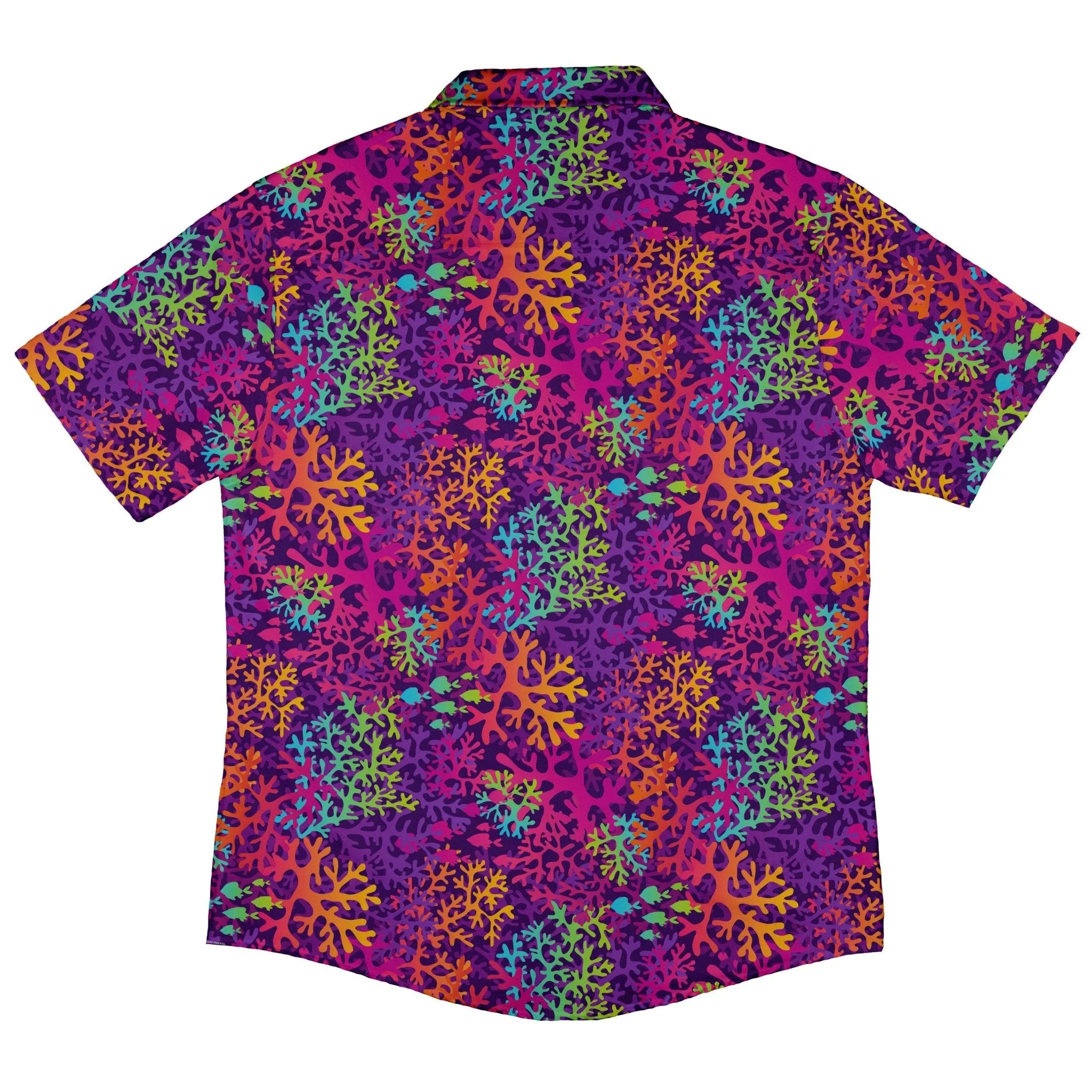 Science Marine Biology Rainbow Coral Button Up Shirt