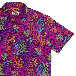 Science Marine Biology Rainbow Coral Button Up Shirt