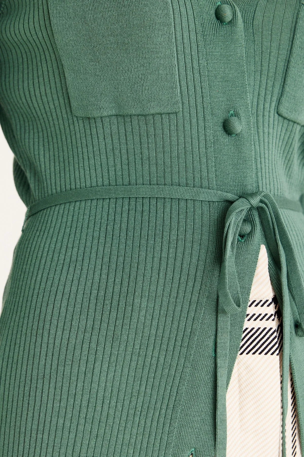 Silk Rib Cardigan - Eucalyptus