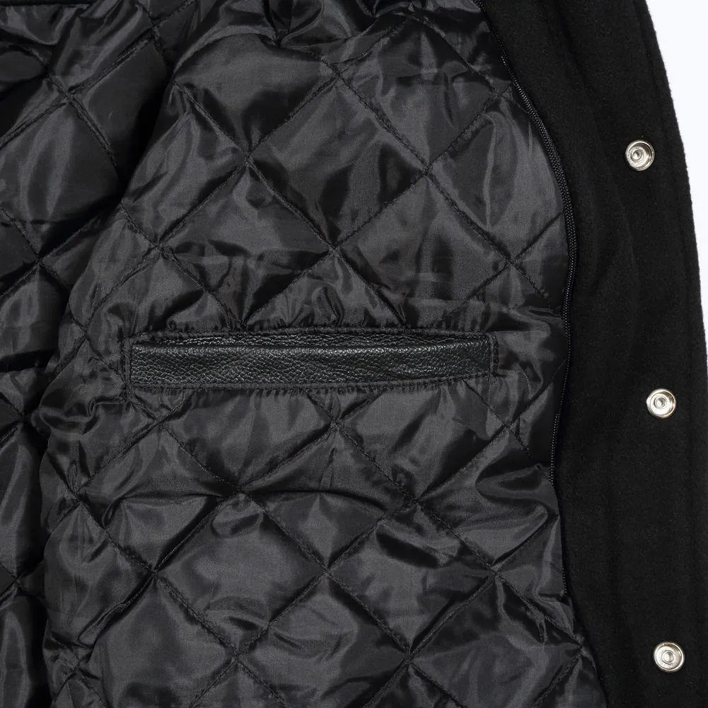 Spine Spark Man's Rocky Tiger Patch Balboa Satin Black Elegant Jacket