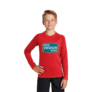 SPORT-TEK Custom Unisex  Youth Long Sleeve Rashguard Tee
