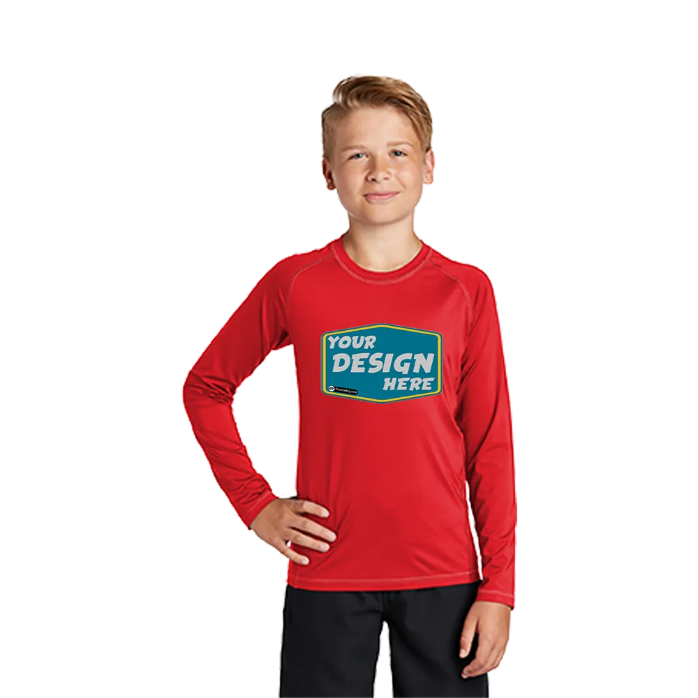 SPORT-TEK Custom Unisex  Youth Long Sleeve Rashguard Tee