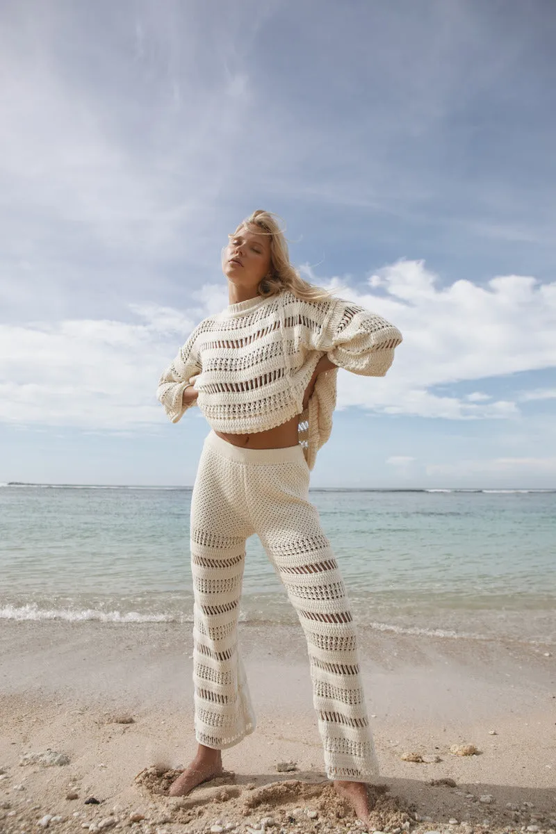 STILL I RISE KNIT PANT - OFFWHITE