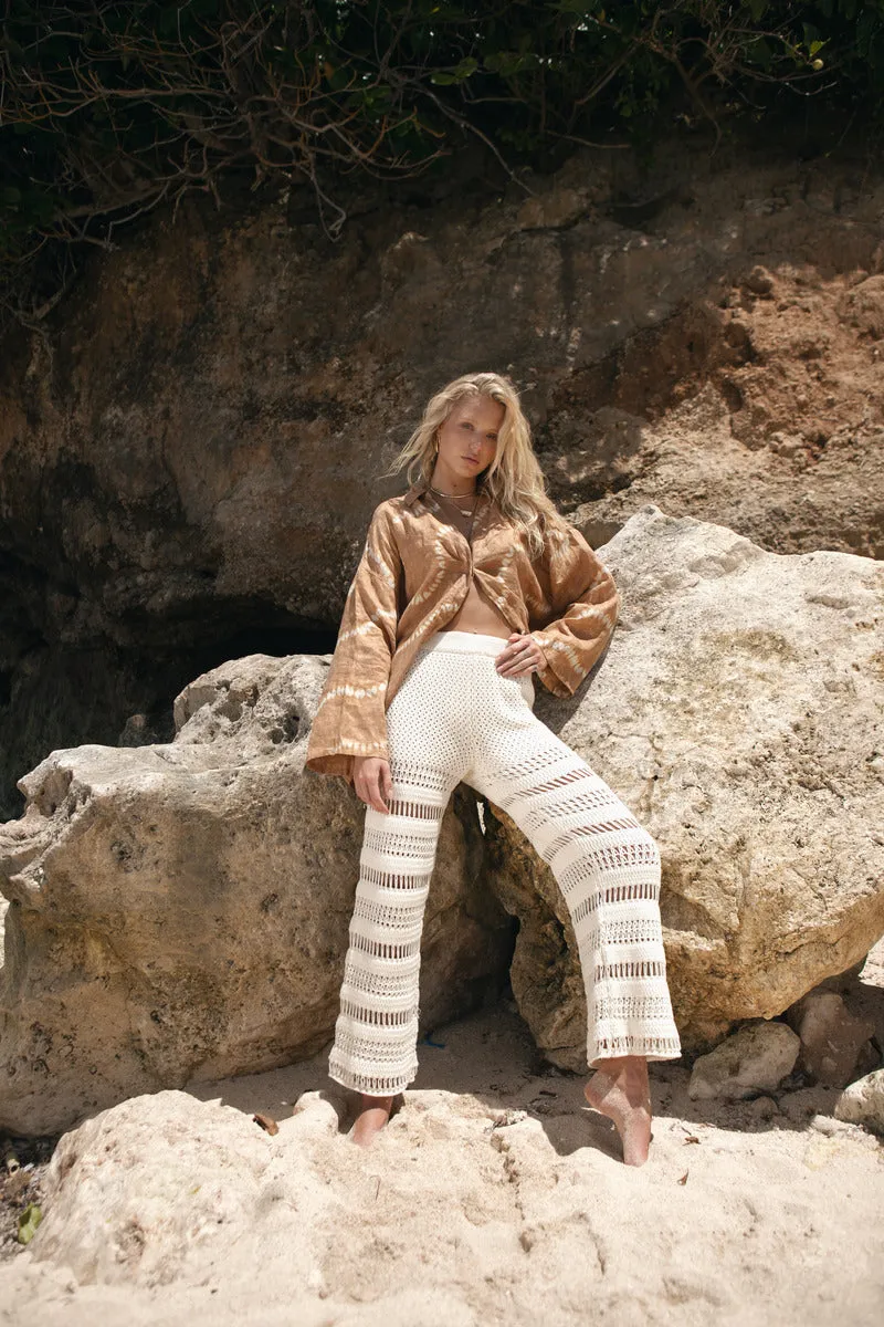STILL I RISE KNIT PANT - OFFWHITE