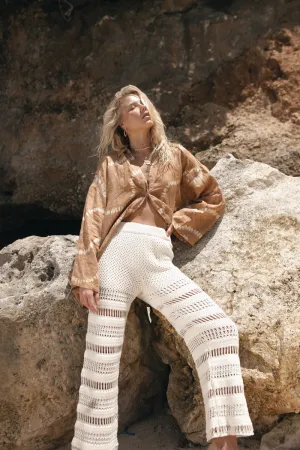 STILL I RISE KNIT PANT - OFFWHITE