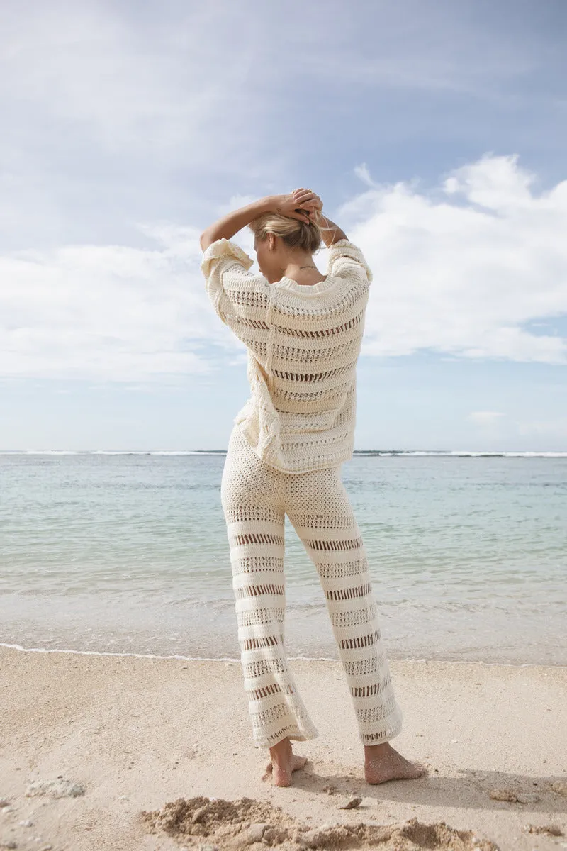 STILL I RISE KNIT PANT - OFFWHITE