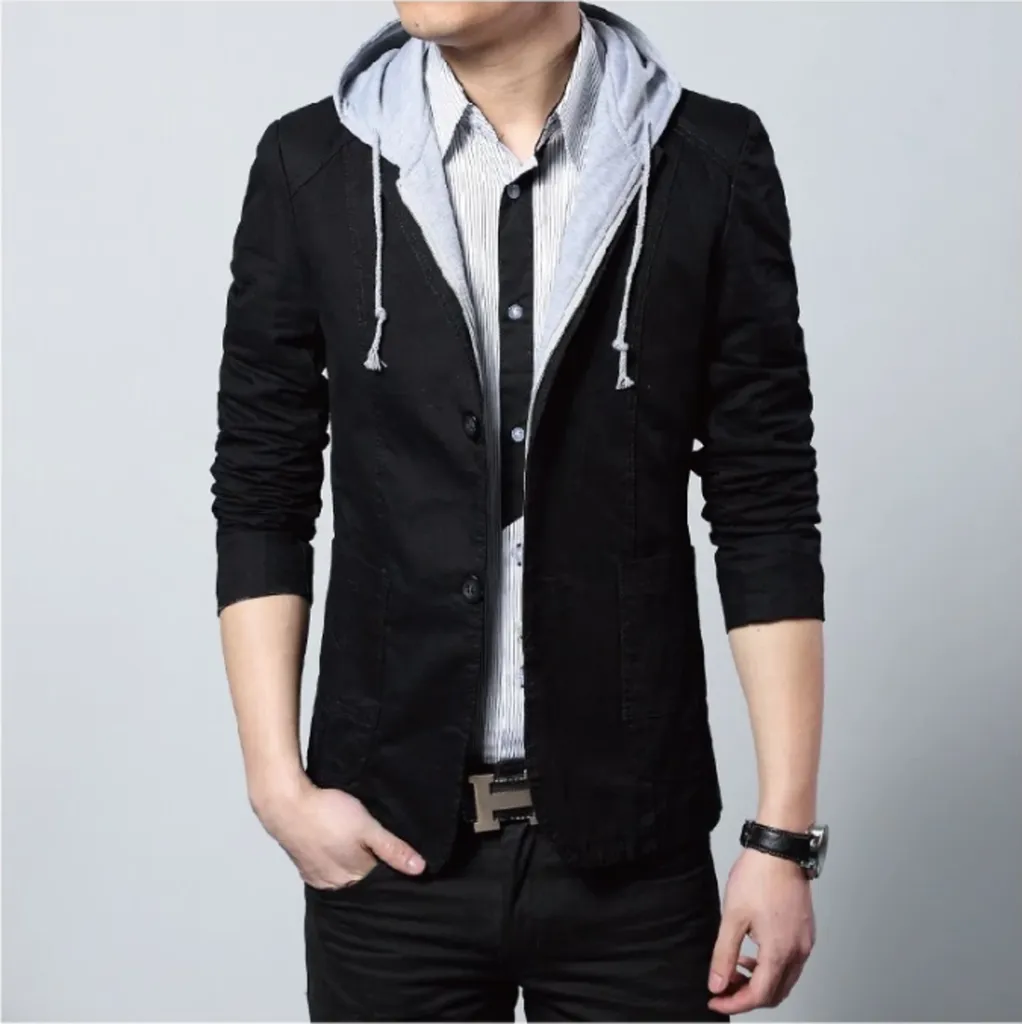 Street Style Hooded Blazer