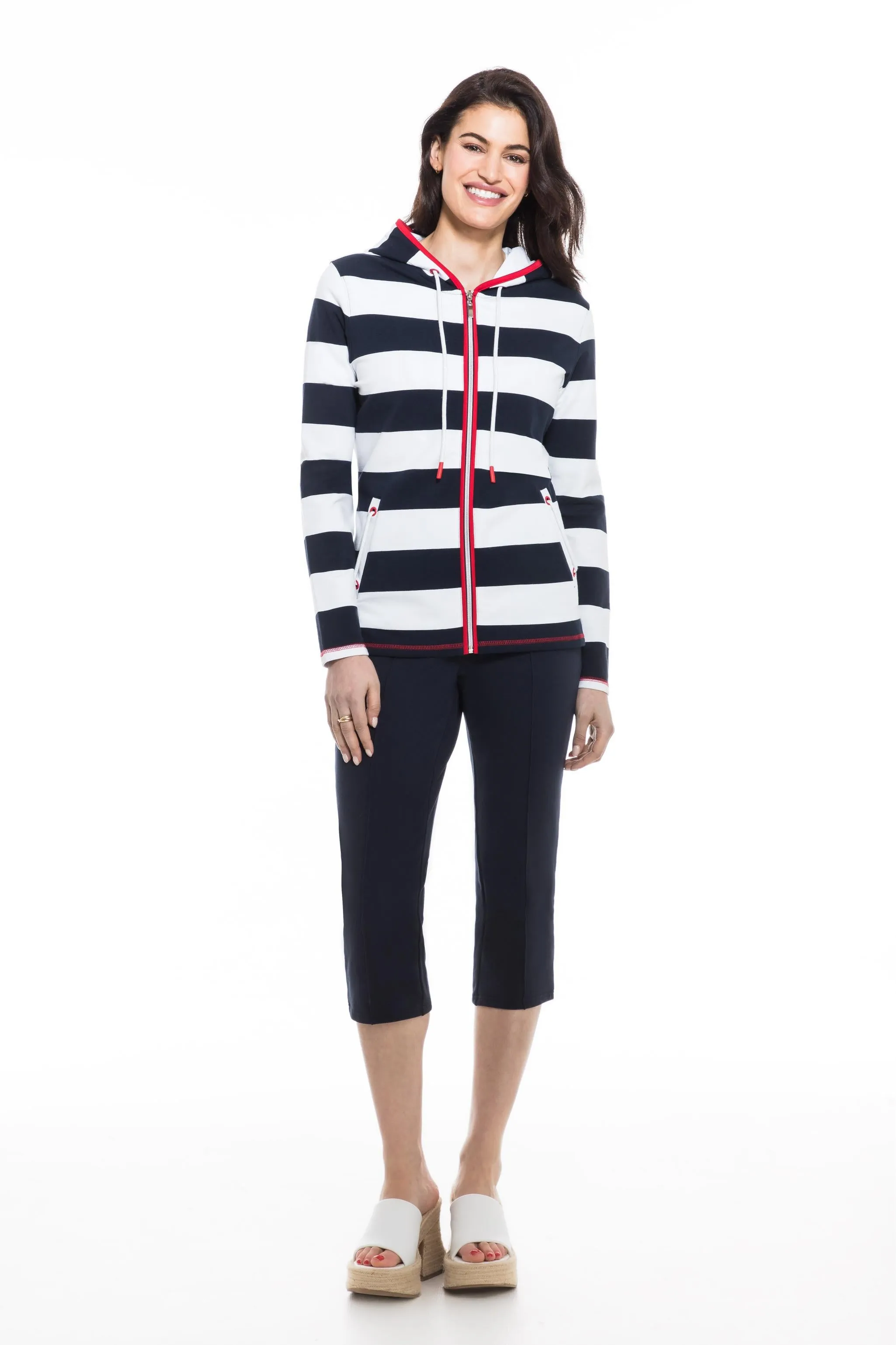 Striped Jacket with Hood