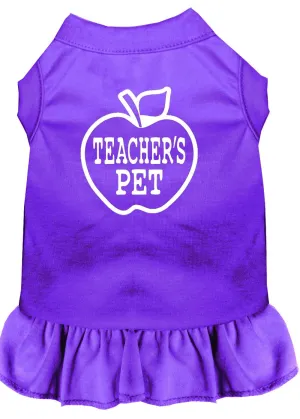 Teachers Pet Screen Print Dress Purple Xl (16)