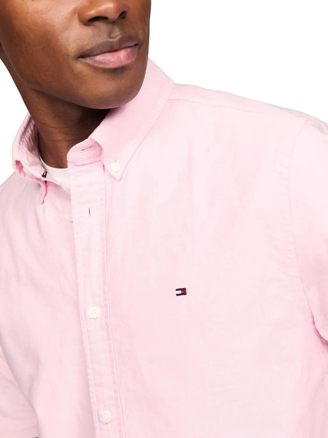Tommy Hilfiger Short Sleeve Oxford Regular Fit, Men's Button Down Shirts