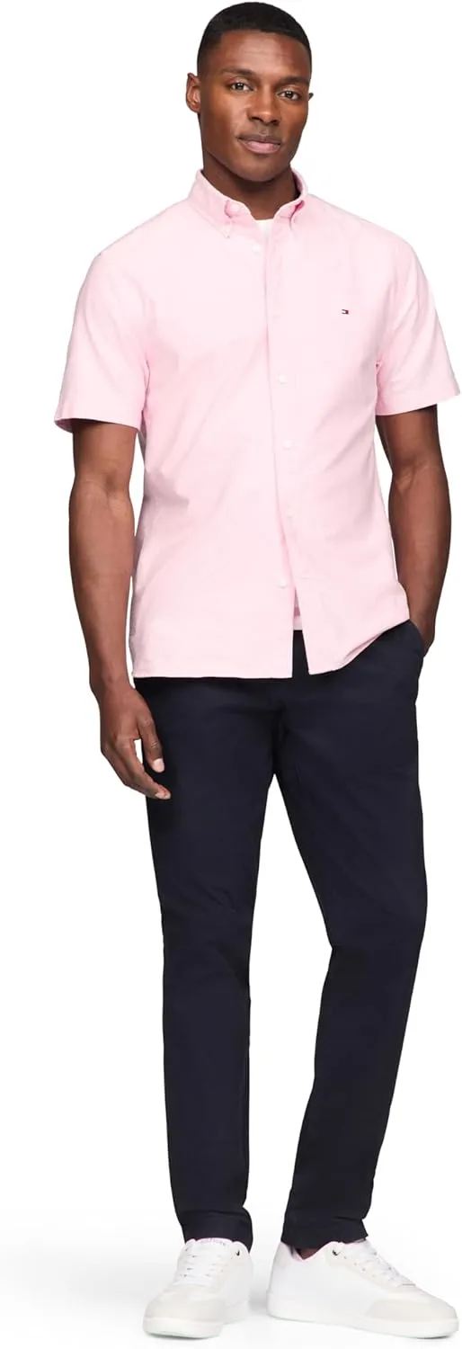 Tommy Hilfiger Short Sleeve Oxford Regular Fit, Men's Button Down Shirts