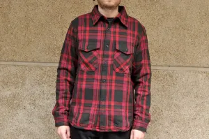 UES 15.5oz Ultra-Heavyweight Flannel Utility Workshirt (Flame Red)