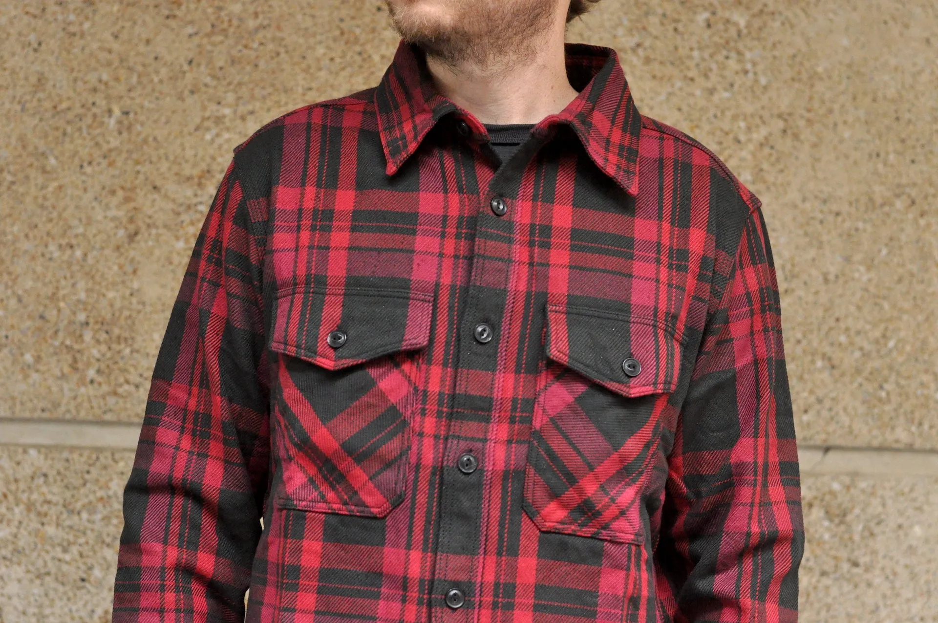 UES 15.5oz Ultra-Heavyweight Flannel Utility Workshirt (Flame Red)