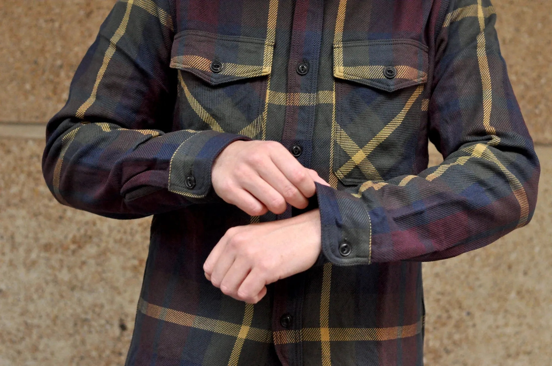 UES 15.5oz Ultra-Heavyweight Flannel Utility Workshirt (Maple Red)