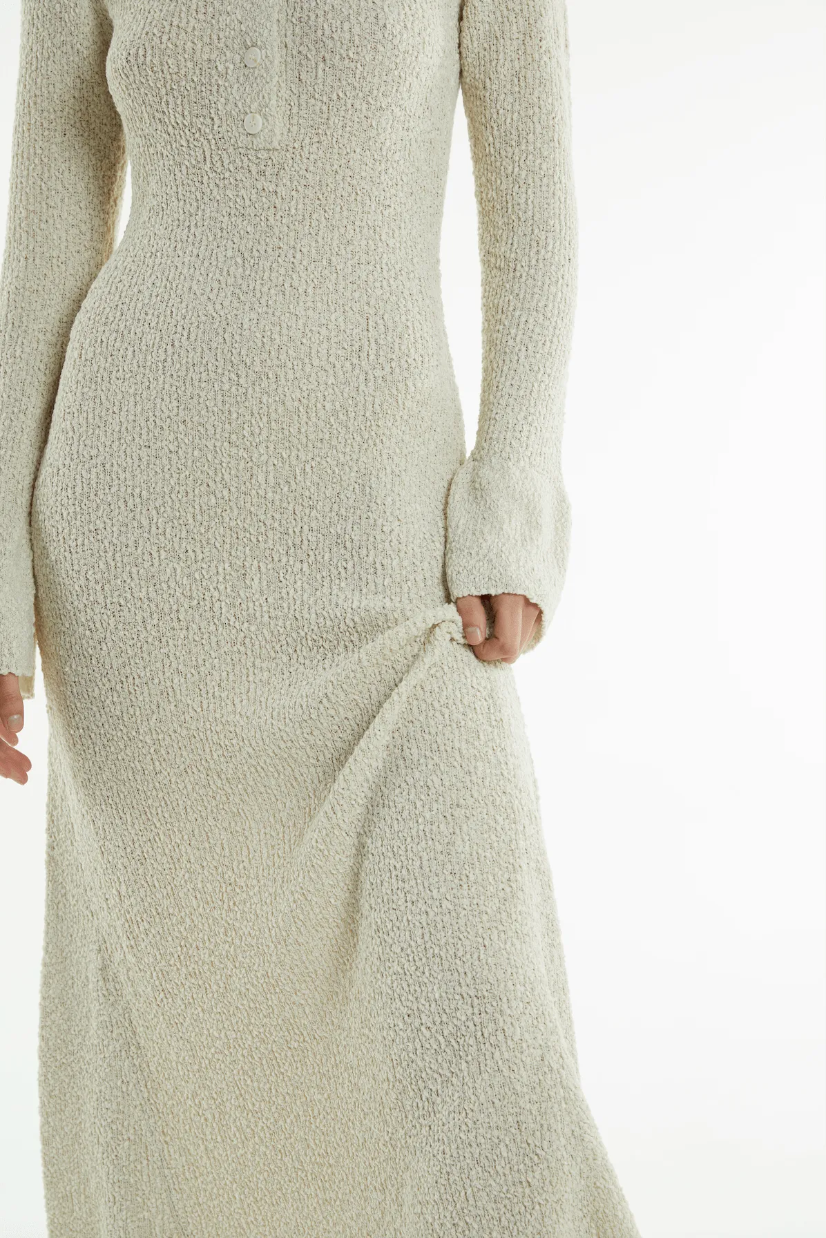UNBOUND KNIT SHIRT DRESS | SHELL