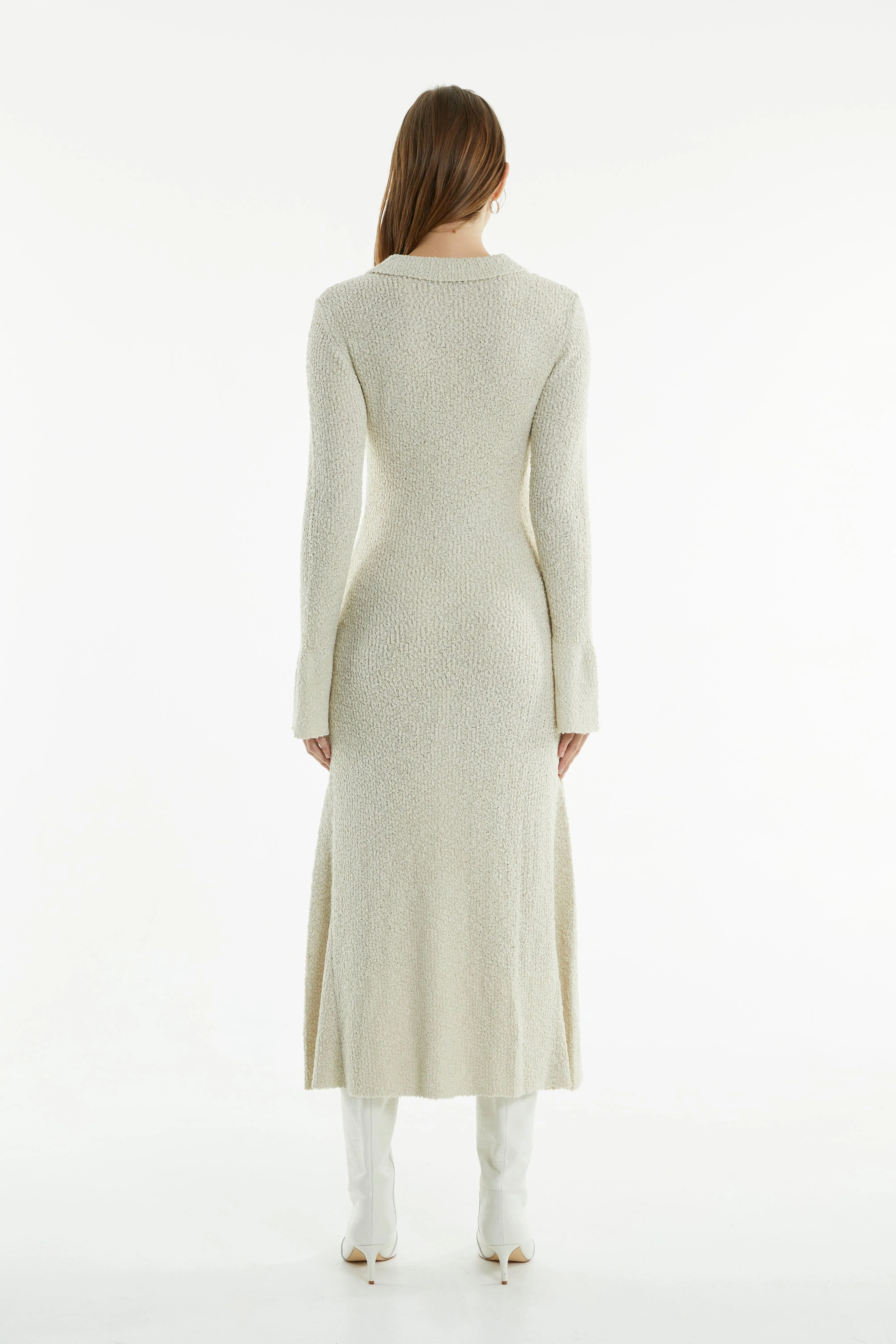 UNBOUND KNIT SHIRT DRESS | SHELL