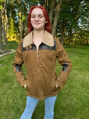 Western women's leather jacket-C554-Jacket