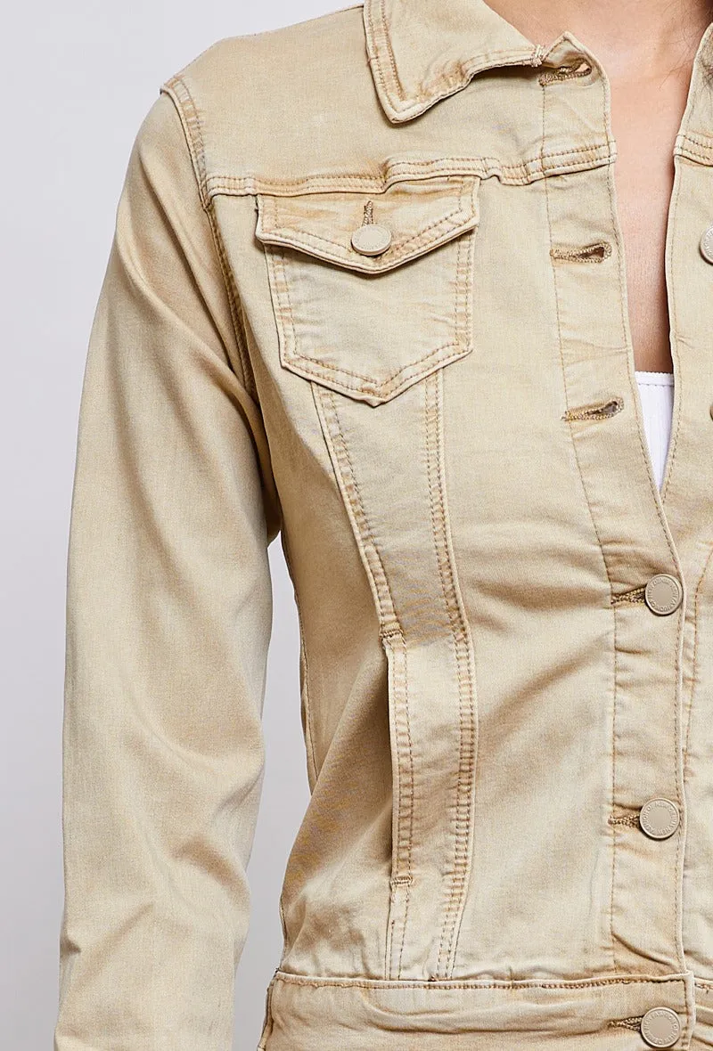 Wholesale Cream Slim Colored Jacket