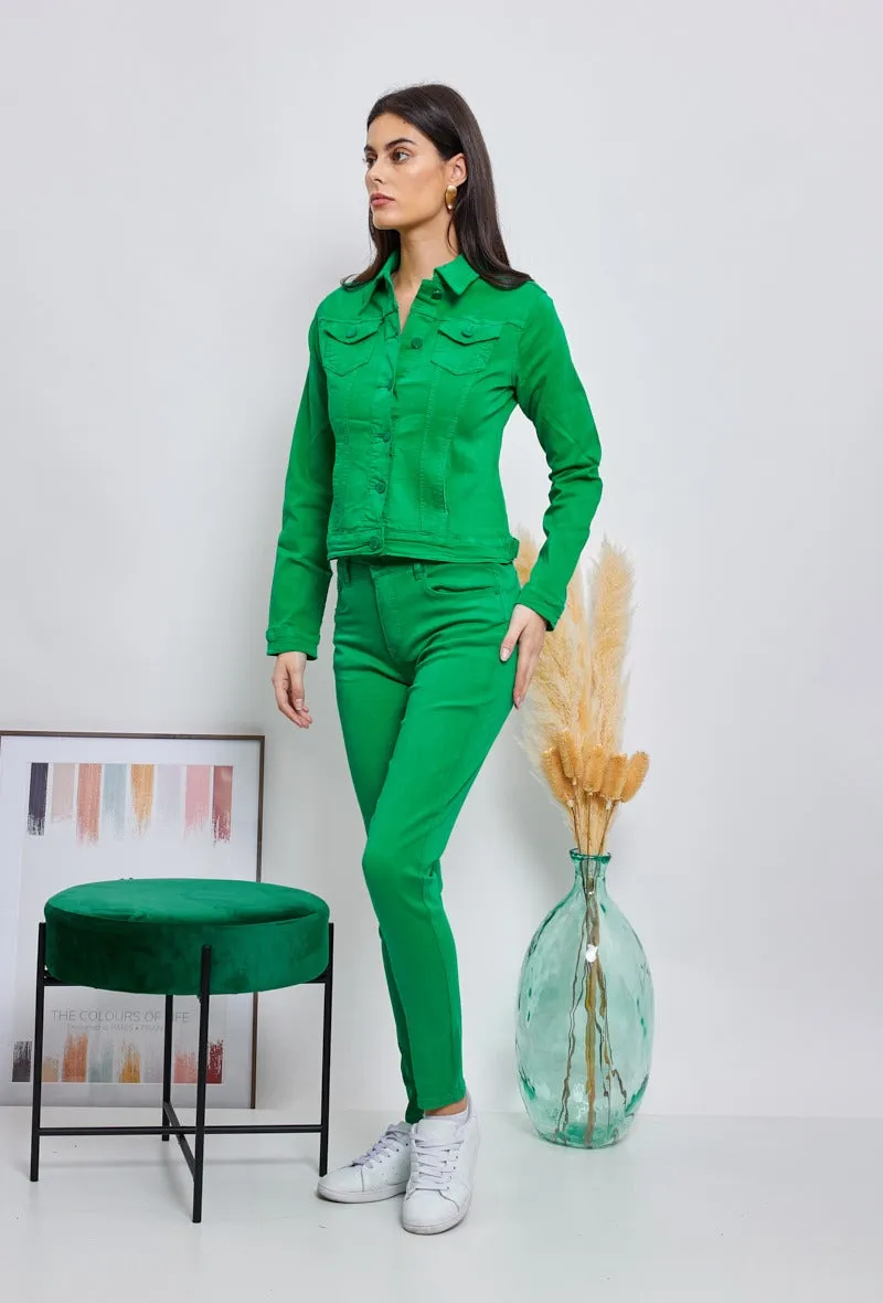 Wholesale Green Slim Colored Jacket