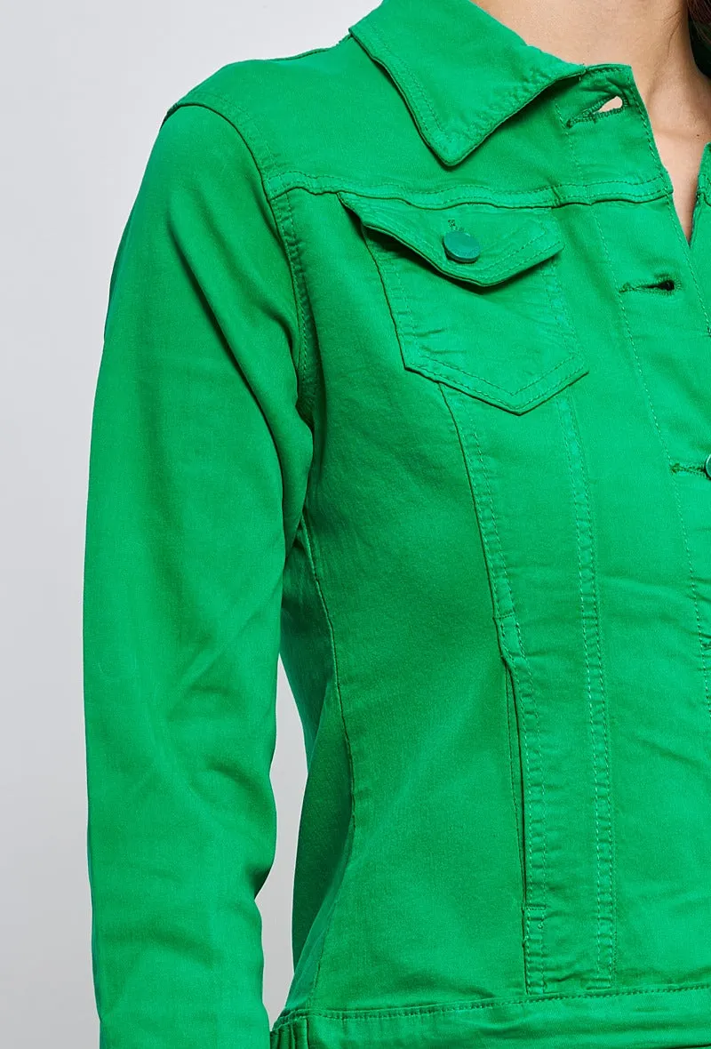 Wholesale Green Slim Colored Jacket