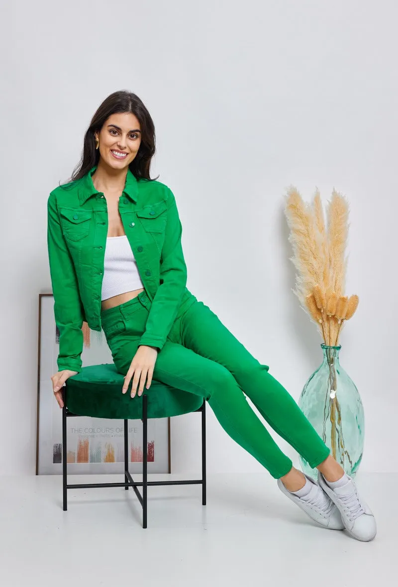 Wholesale Green Slim Colored Jacket