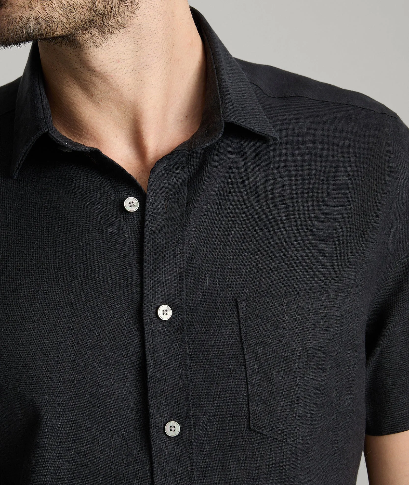 Wrinkle-Resistant Linen Short-Sleeve Cameron Shirt